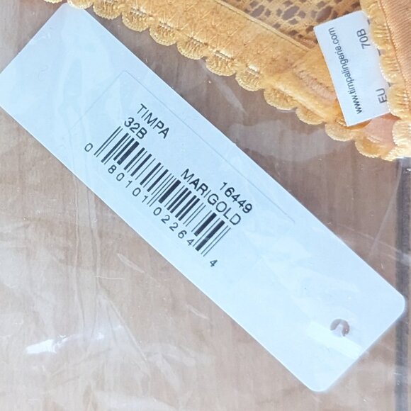 NWT Timpa Lingerie Alice Demi Bra (still in bag) 32B Marigold color - Picture 6 of 9